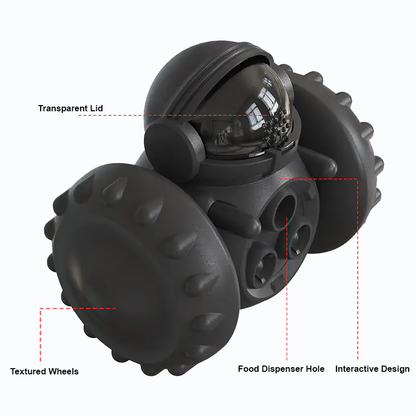 Jouet interactif avec distributeur de nourriture